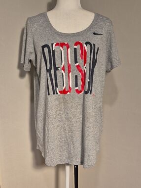 Women's Nike Grey 'Red Sox' Graphic Tee - Sz. L